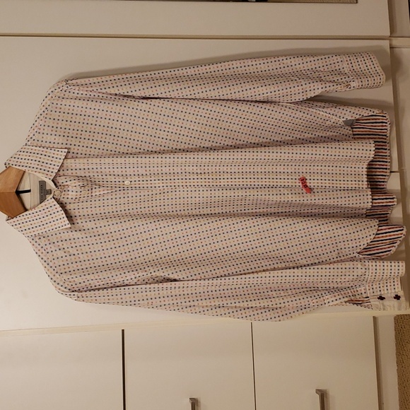 Ted Baker Geometric Dress Shirt Men's L (16) - Picture 3 of 6